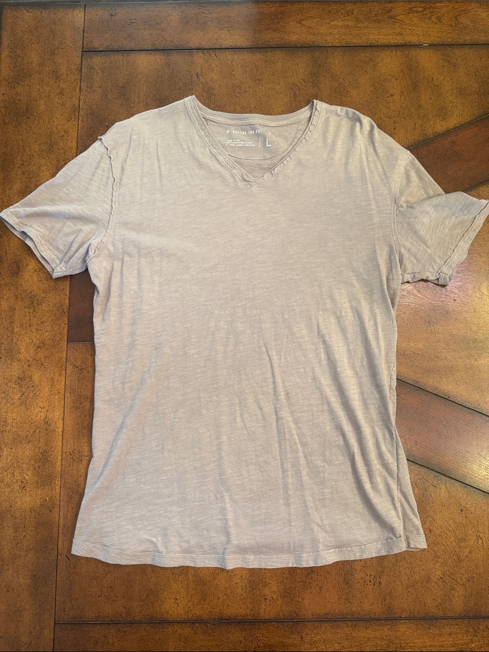 Men's Lightweight V-Neck Tee in Pale Beige